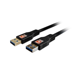 Comprehensive Connectivity USB5G-AA-15PROBLK | USB 3.0 A Male to A Male Cable, Pro AV/IT Integrator Series, 5Gbps, Ultra-Flexible, 15ft