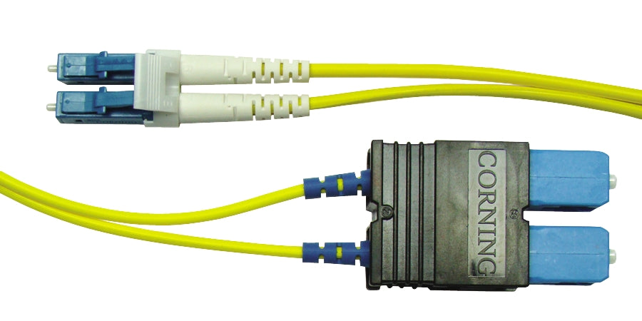Compulink LCCSCCD7-UPSM | Fiber Optic Jumper, 2 Fiber, LC, SC, OS2, Singlemode, 23 ft. (7m)
