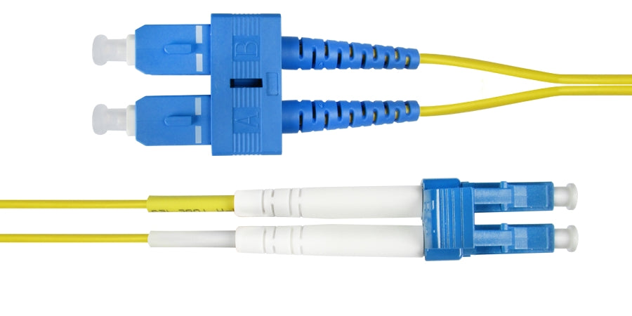 Compulink LCCSCCPD2-UPSM | 2-Fiber LC to SC Jumper, OS2 8.3/125 µm, Ultra-Polish, 6.6 ft (2 m)