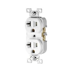 Cooper Wiring Devices CR20V | Commercial Specification Grade Duplex Receptacle, 20A/125V, Nema 5-20R, 2-Pole, 3-Wire, Side Wire, Ivory