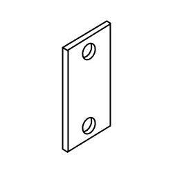 Corbin Russwin 077F19-8 | Exit Device Filler Plate, Front, 2-1/4" Length x 1-1/8" Width
