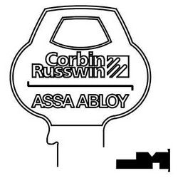Corbin Russwin 57D1-6PIN-10 | Door Lock Key Blank, Cylinder, Single-Section, Standard, 6-Pin, X-Class Bitting, Coined Logo Bow
