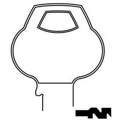 Corbin Russwin 59C2-6PIN-11 | Door Lock Key Blank, Cylinder, Single-Section, Standard, 6-Pin, Z-Class Bitting, Plain Bow