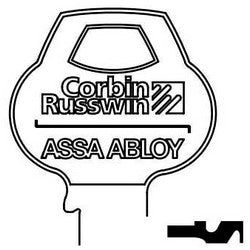 Corbin Russwin 983-6PIN-10 | Door Lock Key Blank, Cylinder, Single-Section, Standard, 6-Pin, 981-Class Bitting, Coined Logo Bow