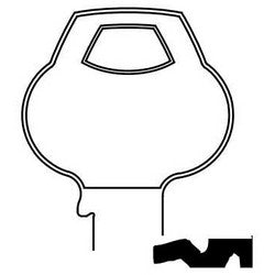 Corbin Russwin D3-6PIN-11 | Door Lock Key Blank, Cylinder, Single-Section, Standard, 6-Pin, DH-Class Bitting, Plain Bow