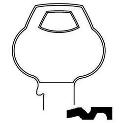 Corbin Russwin D41-6PIN-11 | Door Lock Key Blank, All-Section, Standard, 6-Pin, 4 Keyway, DH-Class Bitting, Plain Bow