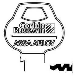 Corbin Russwin H6-6PIN-10 | Door Lock Key Blank, Cylinder, Single-Section, Standard, 6-Pin, DH-Class Bitting, Coined Logo Bow