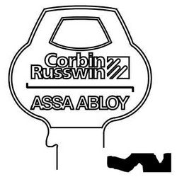 Corbin Russwin L3-6PIN-10 | Door Lock Key Blank, Cylinder, Single-Section, Standard, 6-Pin, Z-Class Bitting, Coined Logo Bow