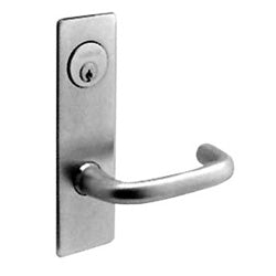 Corbin Russwin ML2055-LWM-626-RH-LC | Mortise Door Lockset, Right Hand, Lustra, Wrought Lever/Escutcheon, ANSI F05, Satin Chrome Plated without Cylinder, for Classroom