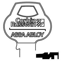 Corbin Russwin N19-6PIN-10 | Door Lock Key Blank, Reverse, Cylinder, Single-Section, Standard, 6-Pin, N-Class Bitting, Coined Logo Bow
