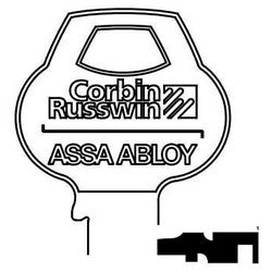 Corbin Russwin N22-6PIN-10 | Door Lock Key Blank, Reverse, Cylinder, Single-Section, Standard, 6-Pin, N-Class Bitting, Coined Logo Bow