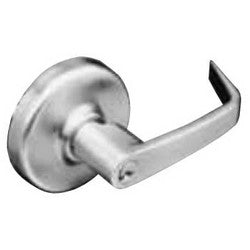 Corbin Russwin N610ET-626 | Exit Device Trim, Newport, Die-Cast Zinc Lever, Wrought Brass/Bronze Rose, Satin Chrome Plated, for Passage