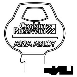 Corbin Russwin N8-6PIN-10 | Door Lock Key Blank, Obverse, Cylinder, Single-Section, Standard, 6-Pin, N-Class Bitting, Coined Logo Bow