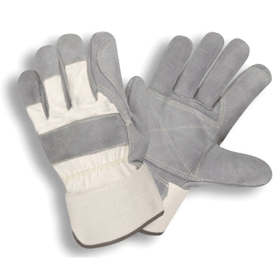 Cordova Safety Products 1051XL | Side Split Leather Double Palm Gloves 2.5" Rubberized Safety Cuff, X-Large