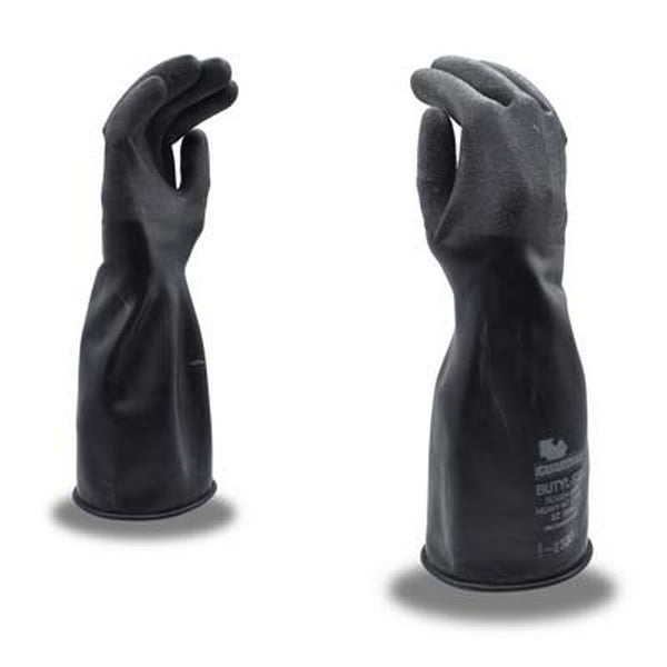 Cordova Safety Products BTL25RM | Unsupported BTL25R Butyl Gloves Rough Palm, 14"L, 25 mil, Medium