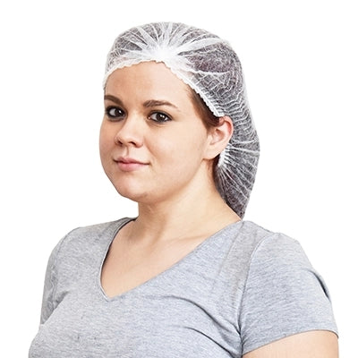 Cordova Safety Products PBC24W/10 | Bouffant Cap Polyproylene, Pleated, 24 in., White, 1000/Case