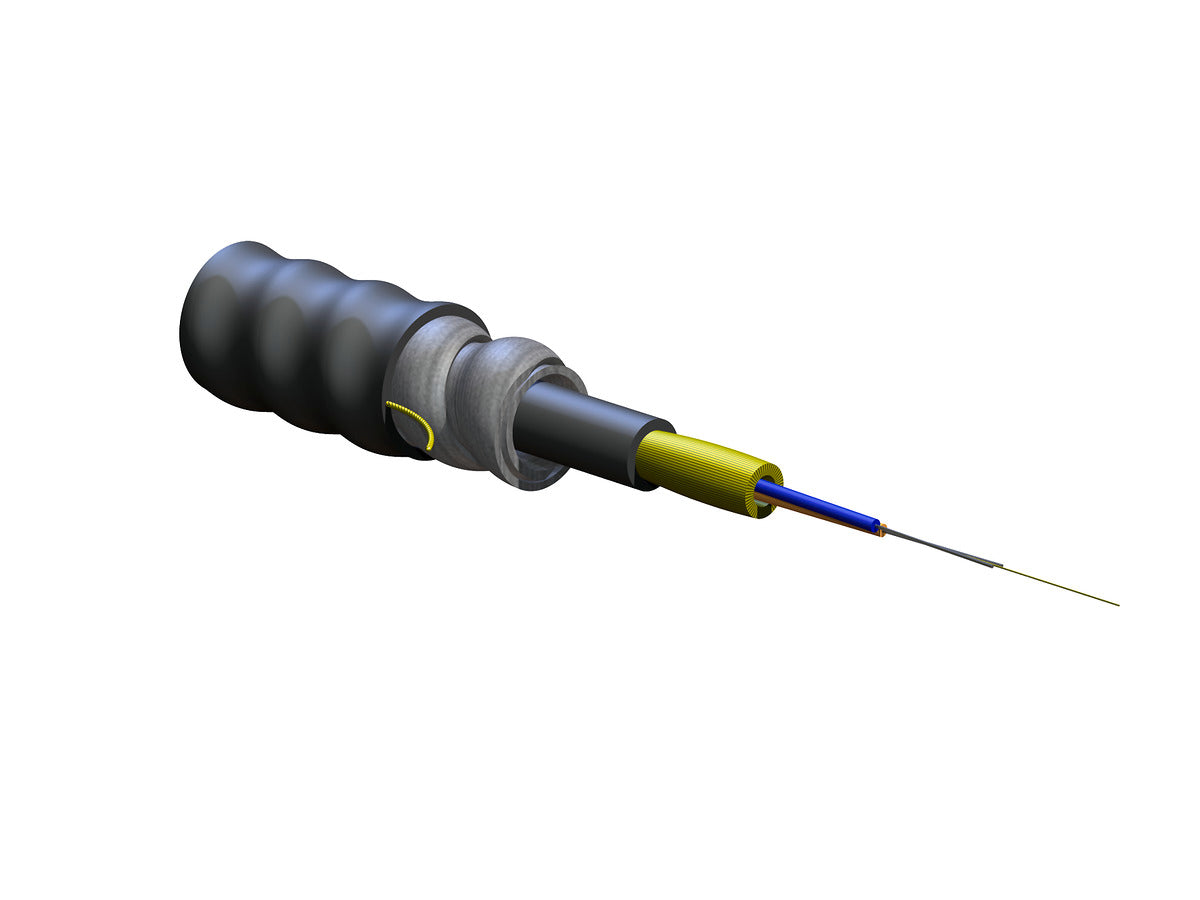 Corning 002E8F-31131-A1 | Tight-Buffered Interlocking Armored Cable Riser 2F Single-Mode OS2