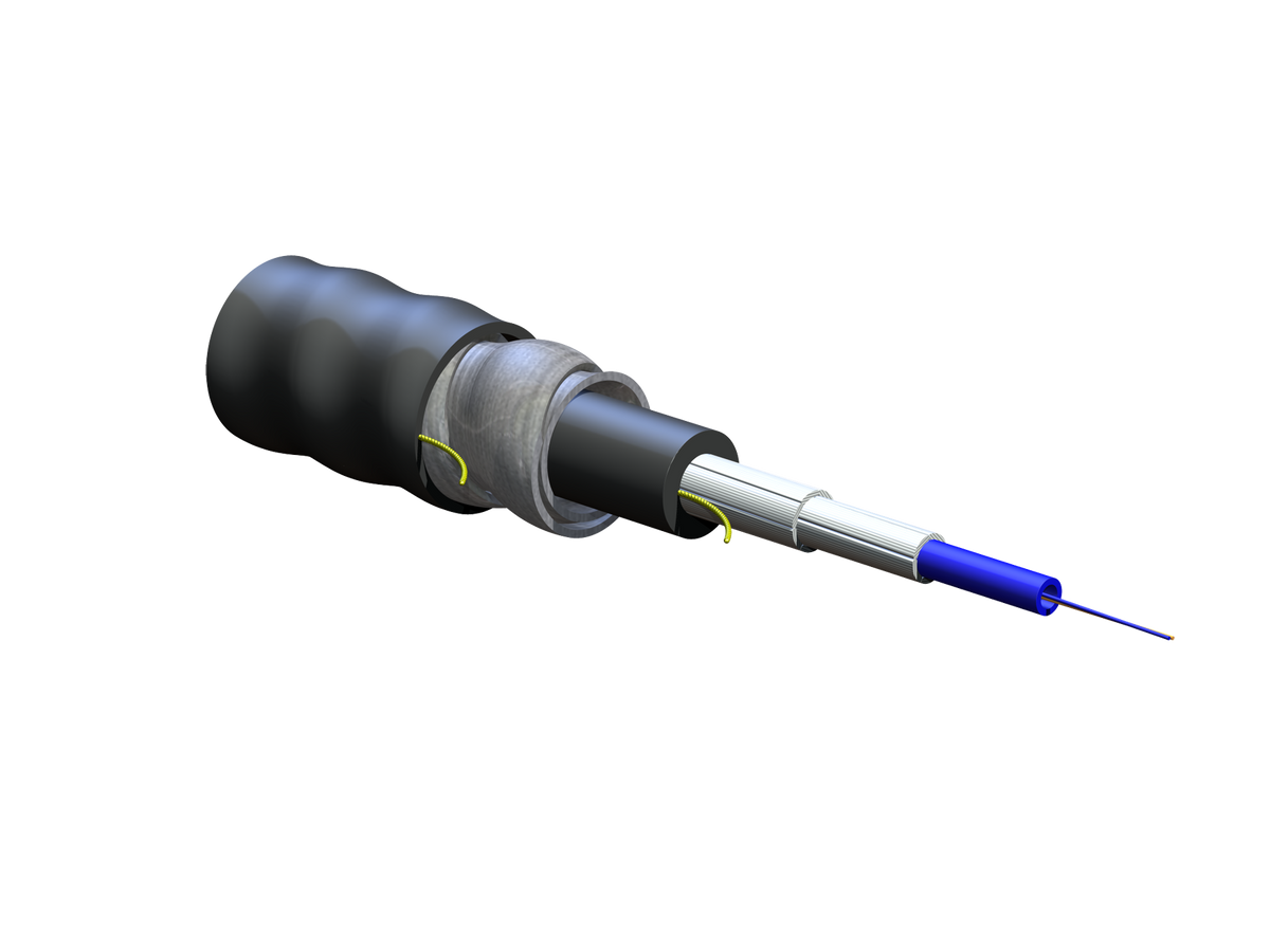 Corning 002TSF-T4190DA1 | FREEDM LST Loose Tube, Gel-Free, Interlocking Armored Cable, Riser