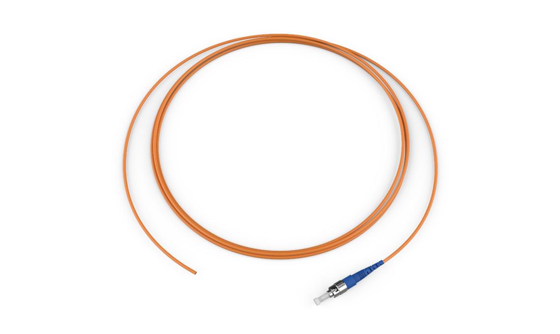 Corning 006101R3131003M | Standard Pigtail / Standard ST SM, SMF, 1F, Single Fiber Riser, Standard Yellow Jacket 3 Meters