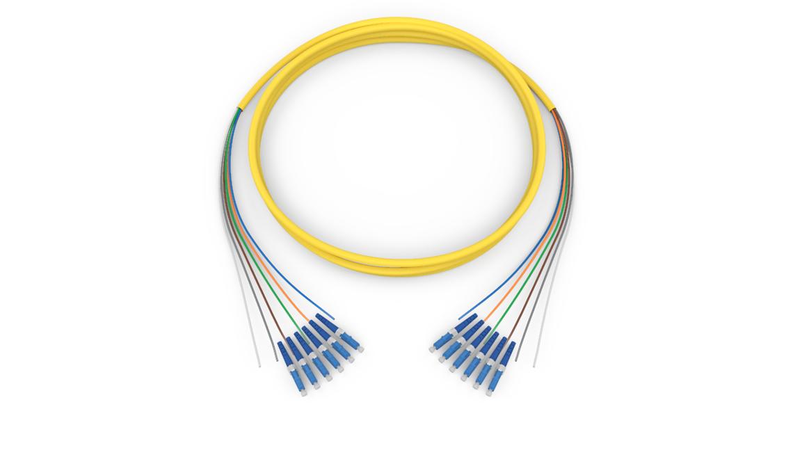 Corning 020206G8120150F | Standard LCUPC Simplex SM / Standard LCUPC Simplex SM, SMF Ultra, 6F, MIC Riser, Standard Yellow Jacket 150 Feet