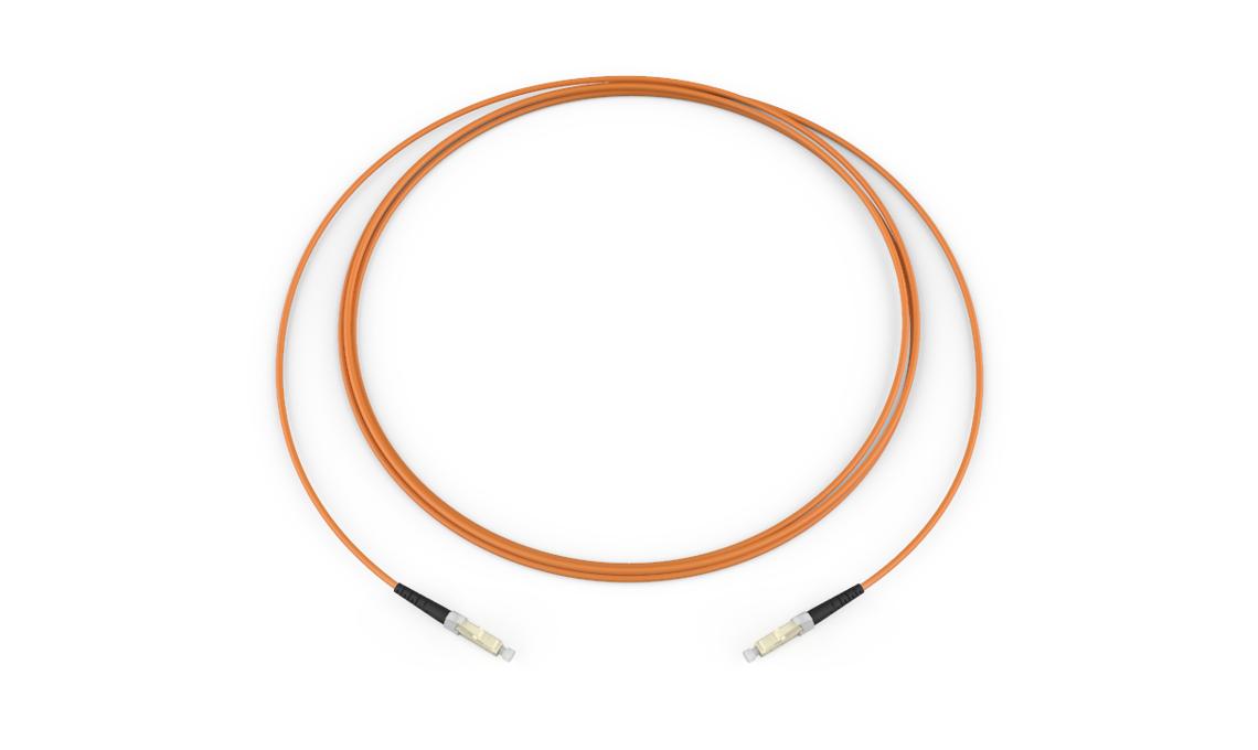 Corning 030301K2130001M | Standard LC Simplex MM / Standard LC Simplex MM, OM1 62.5um, 1F, Single Fiber Riser, Standard Orange Jacket 1 Meters