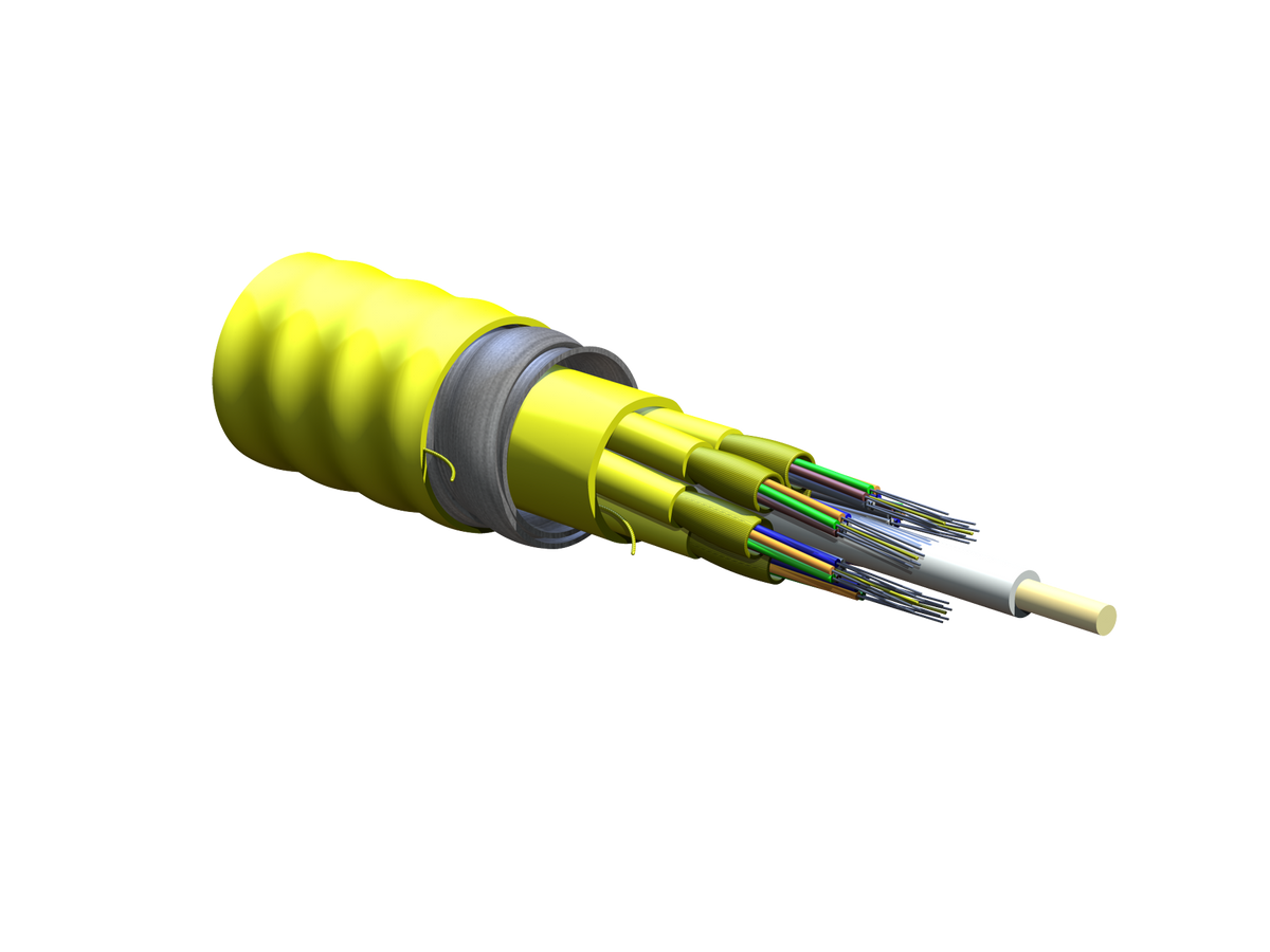 Corning 036E88-61131-A3 | MIC Unitized Tight-Buffered, Interlocking Armored Cable, Plenum