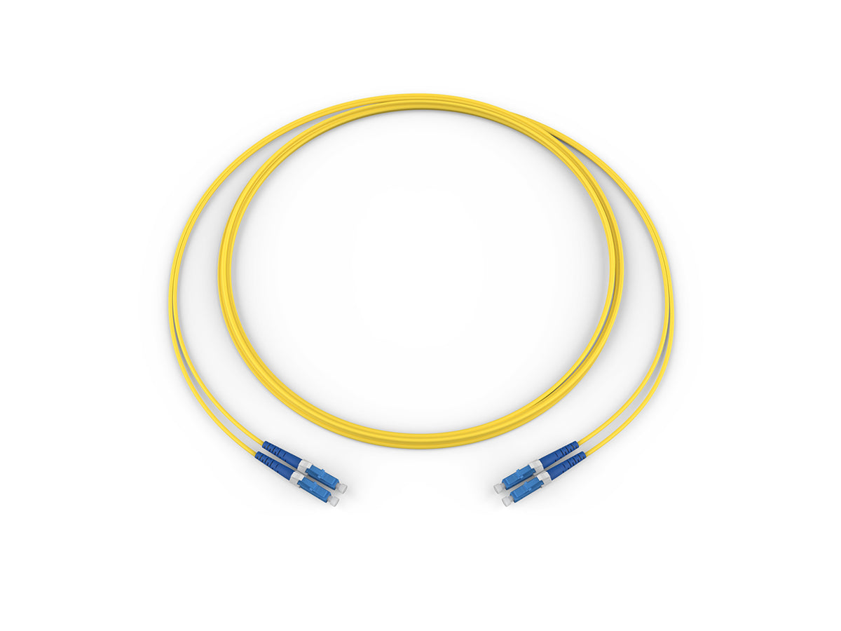 Corning 040402G5120003M | Fiber Optic Jumper, 2 F, LC Duplex to LC Duplex, Zipcord Cable, Riser, 2.0 mm legs