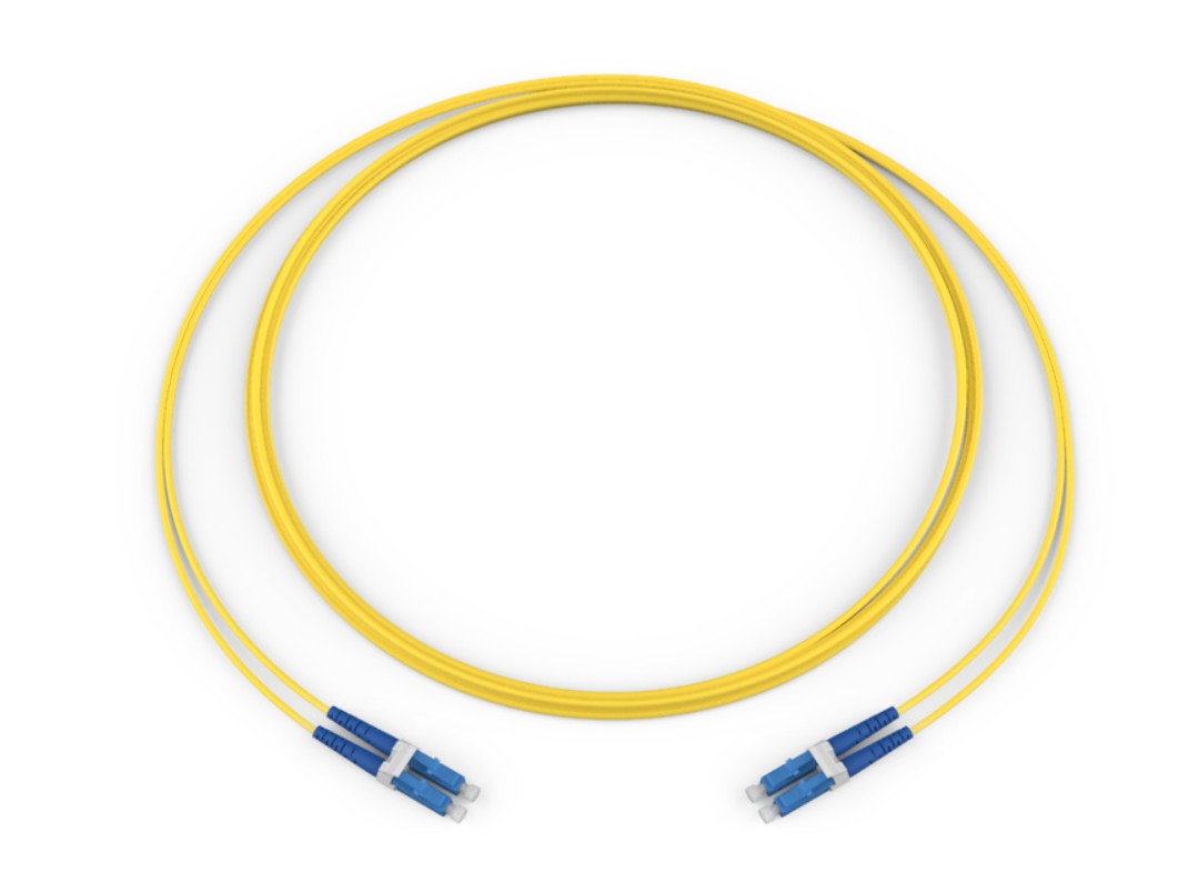Corning 040402G5120035M | Standard LCUPC Duplex SM / Standard LCUPC Duplex SM, SMF Ultra, 2F, Zipcord Riser, Standard Yellow Jacket 35 Meters