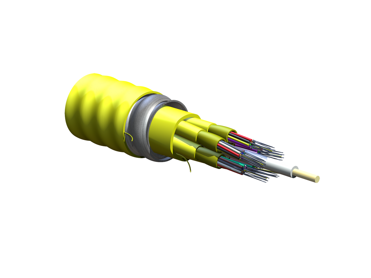 Corning 060E88-T3131-A3 | MIC Unitized Tight-Buffered, Interlocking Armored Cable, Plenum