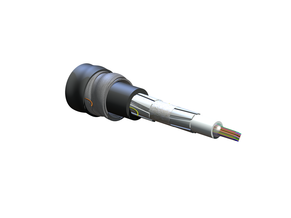 Corning 096ECF-14101-A1 | FREEDM Ribbon Interlocking Armored, Gel-Filled Cable, Riser