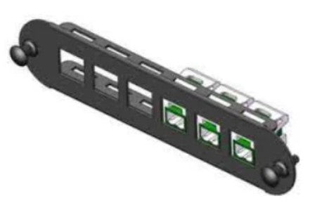 Corning 1LAN-D920CC-6 | ONE, Keystone CCH Panel, 6-Position, Red