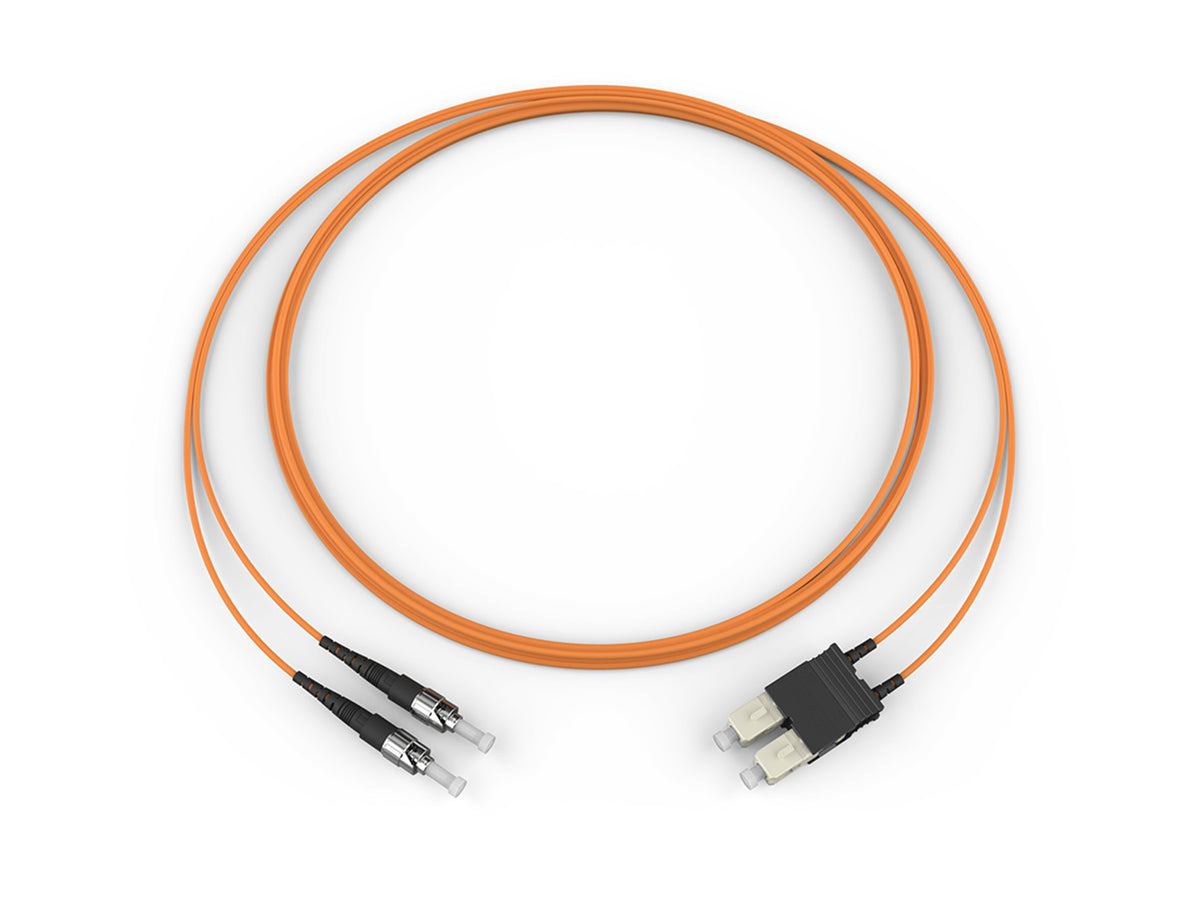 Corning 395002K5130005M | Fiber Optic Jumper, 2 F, SC to ST compatible, Zipcord Cable, Riser, 2.9 mm legs