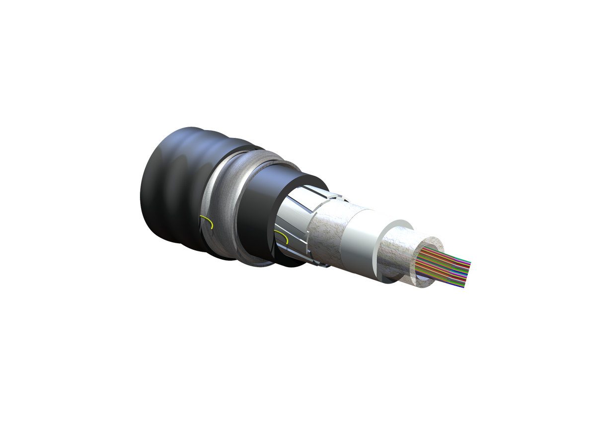 Corning 432ZVF-14101DA1 | FREEDM UltraRibbon Interlocking Armored Gel-Free Cable, Riser