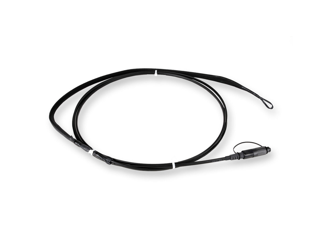Corning 434401EBPTS100F | OptiTap SST-Drop Cable Assembly, 1F, OptiTap to SC APC connector, Pulling grip, Gel-filled Toneable, 2.0 mm leg on simplex connector end, Single-mode (OS2), 100 ft, bulk pack
