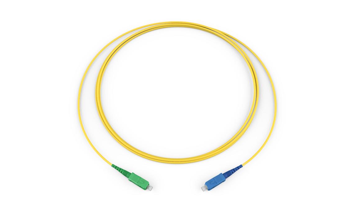 Corning 445801R3116002M | Standard SCAPC Simplex SM / Standard SCUPC Simplex SM, SMF, 1F, Single Fiber Riser, Standard Yellow Jacket 2 Meters