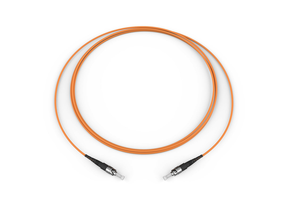 Corning 505001K2130002M | Fiber Optic Jumper, 1 F, ST compatible to ST compatible, Tight-Buffered Cable, Riser, 2.0 mm