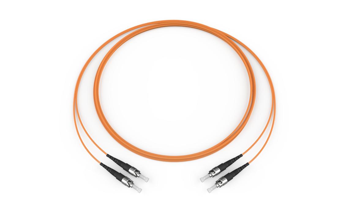Corning 505002K5130001M | Standard ST MM / Standard ST MM, OM1 62.5um, 2F, Zipcord Riser, Standard Orange Jacket 1 Meters