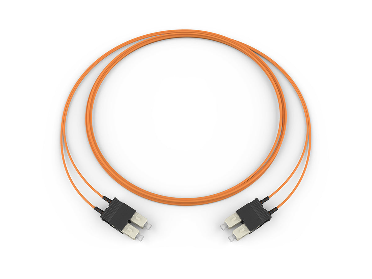 Corning 575702K5120001M | Fiber Optic Jumper, 2 F, SC Duplex to SC Duplex, Zipcord Cable, Riser, 2.0 mm legs