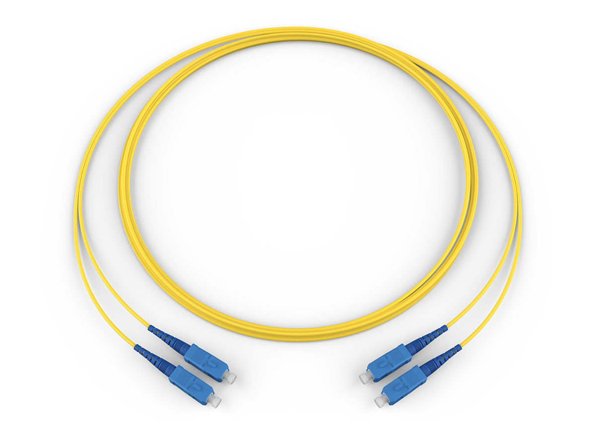 Corning 585802R5131003M | Fiber Optic Jumper, 2 F, SC to SC, Zipcord Cable, Riser, 2.9 mm legs