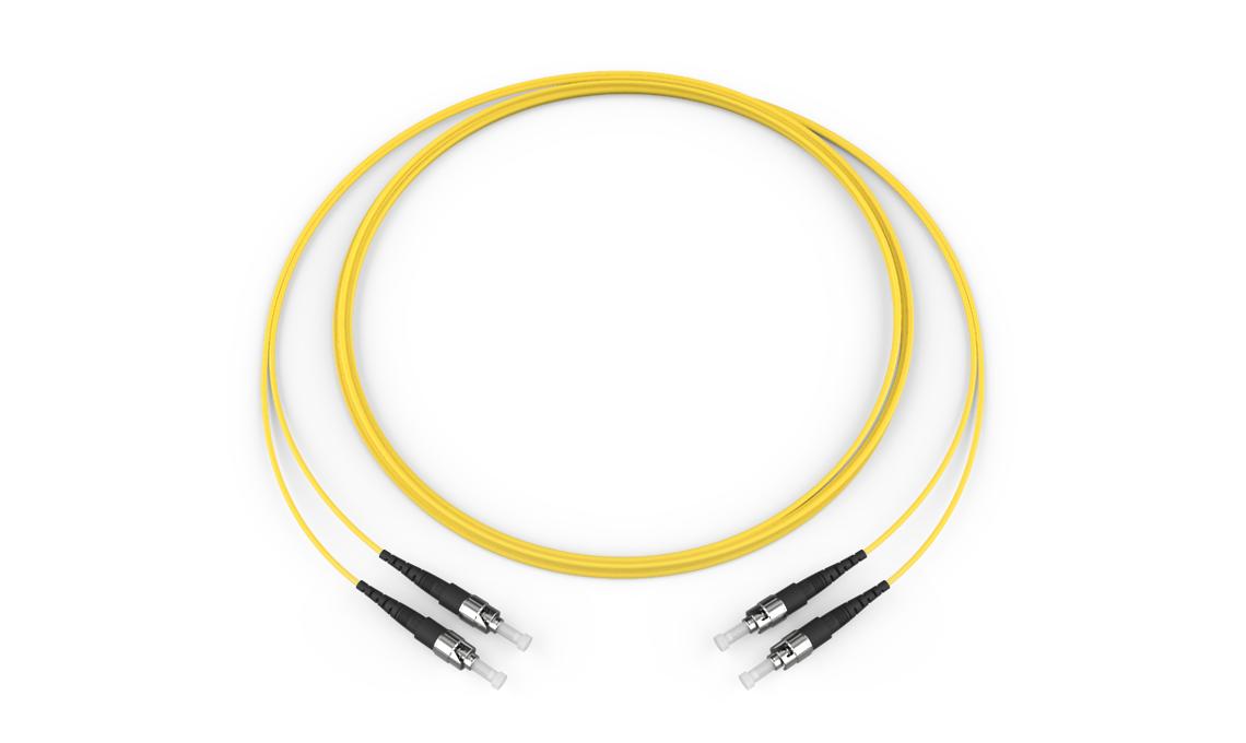 Corning 616102R5120010M | Standard ST SM / Standard ST SM, SMF, 2F, Zipcord Riser, Standard Yellow Jacket 10 Meters