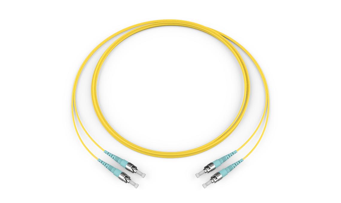 Corning 616102R5131003M | Standard ST SM / Standard ST SM, SMF, 2F, Zipcord Riser, Standard Yellow Jacket 3 Meters