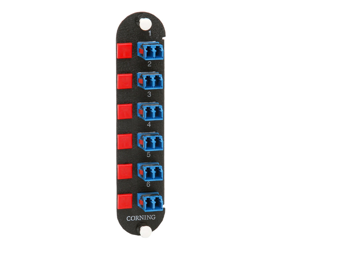 Corning CCH-CP12-A9 | Closet Connector Housing (CCH) Panel, LC Adapters Duplex, UPC, 12 F, Single-mode (OS2)