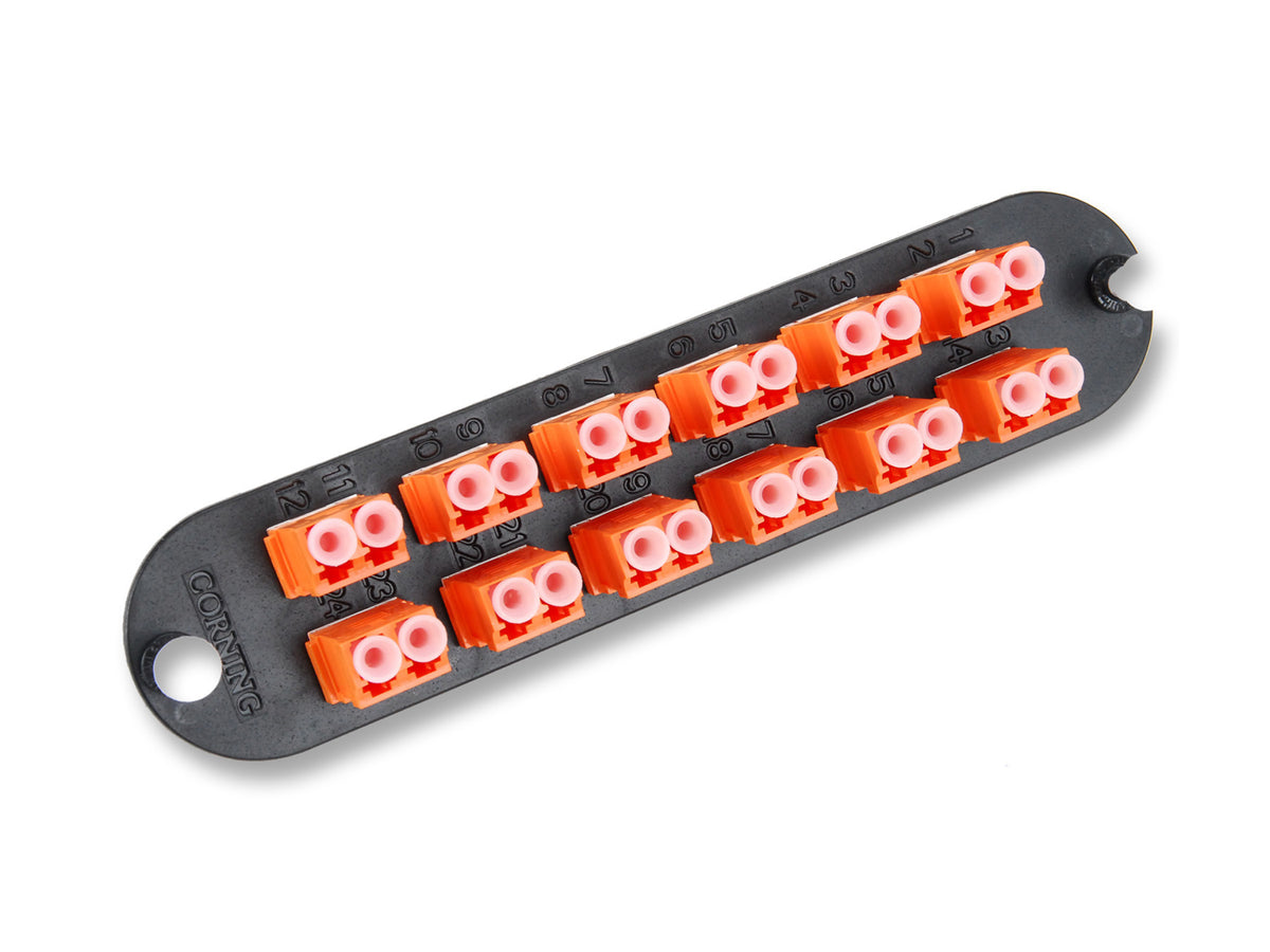 Corning CCH-CP24-LH | Closet Connector Housing (CCH) Panel, Keyed-Non Keyed LC Adapters
