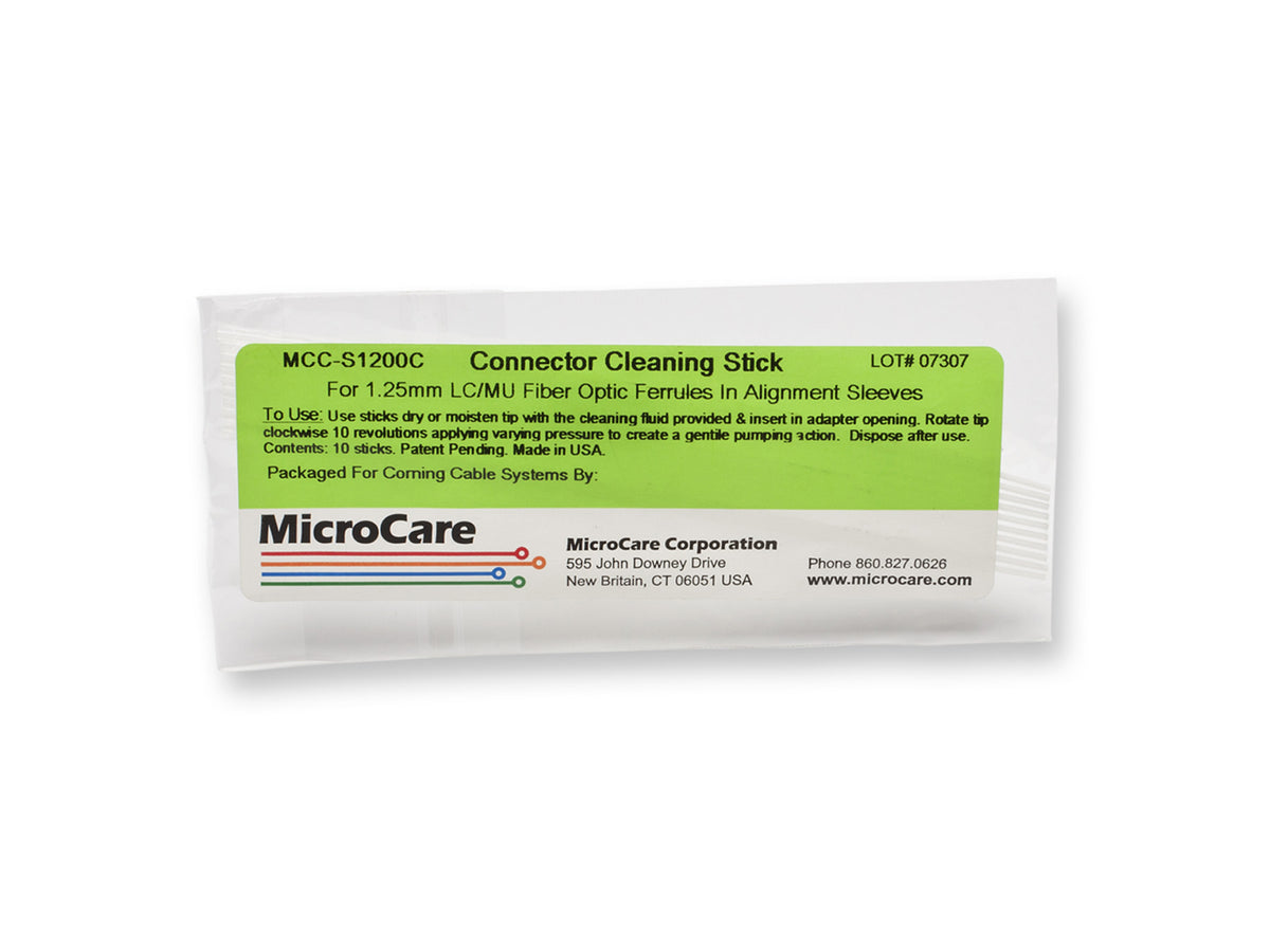 Corning CLEAN-STICKS-125 | Fiber Optic Cleaning Sticks, 1.25 mm connectors