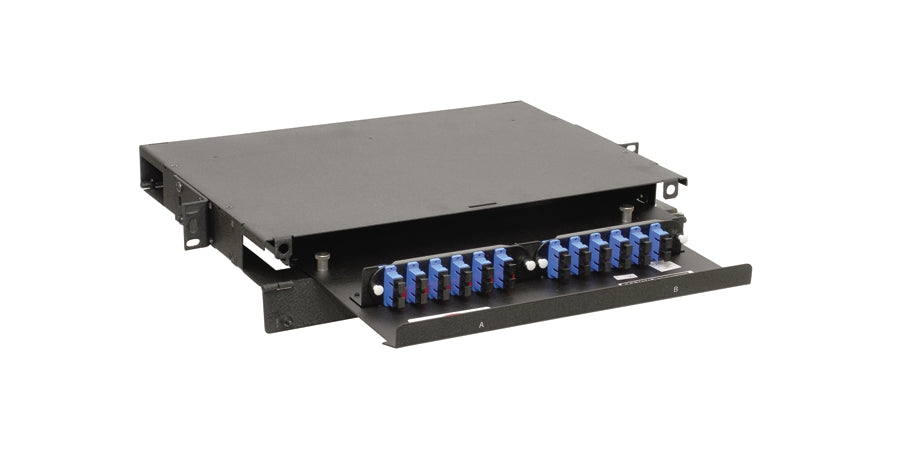 Corning CLSSC-01U | Connector Housing, Black, Rack, 1U, WxHxD 17 x 1.75 x 12 in., Classic
