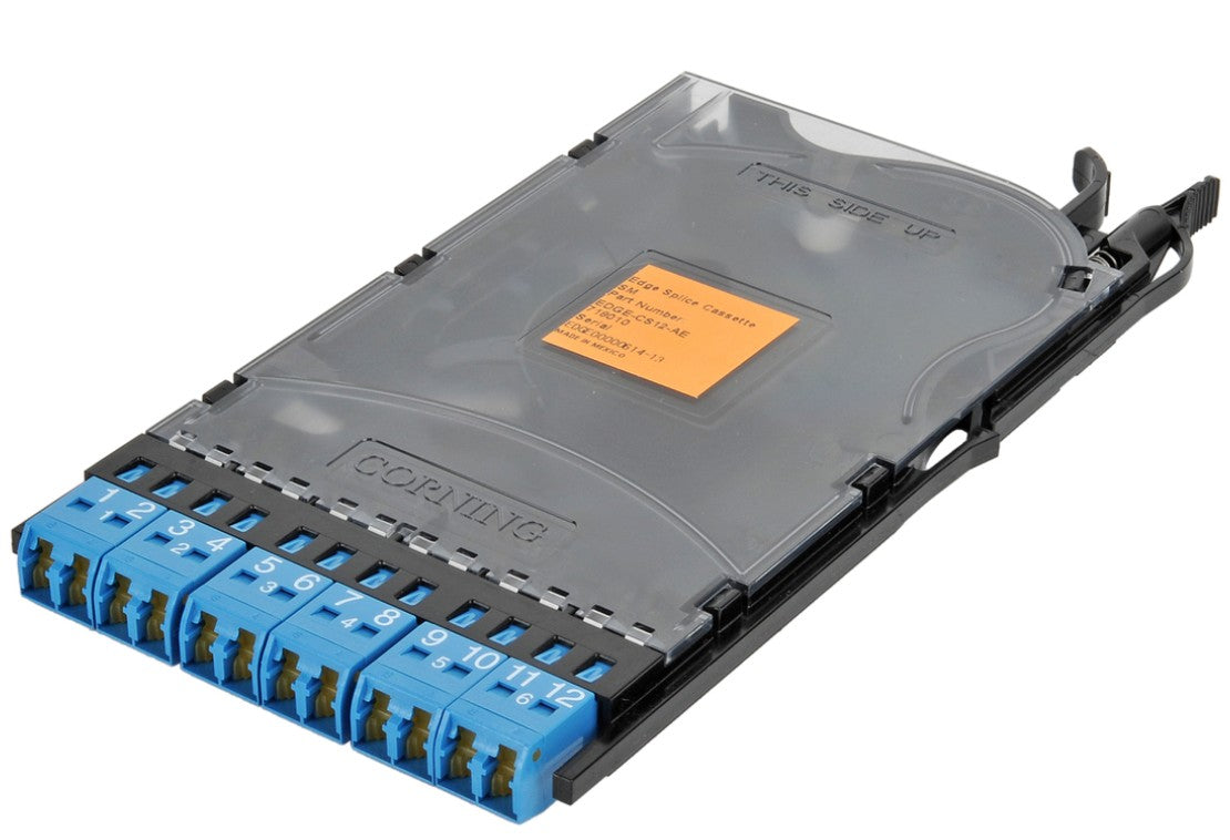 Corning EDGE-CS12-AE | EDGE Field-Term Cassette 12 F, LC duplex, Single-mode UPC, No Pigtail