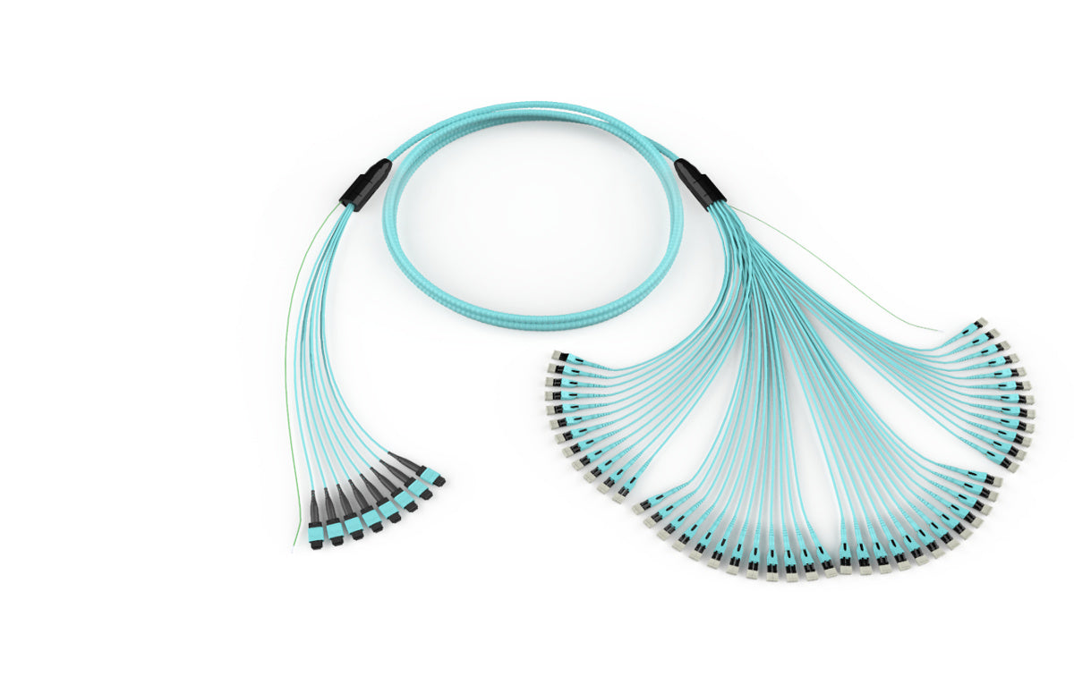 Corning G757996QADDKW04 | EDGE MTP Trunk Universal Hybrid, OM4 96F, Distribution Armored Indoor Plenum Cable, 40 Feet