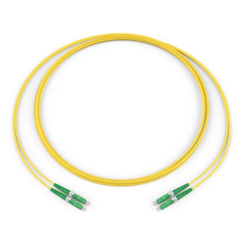 Corning 222202G5120003F | Standard LCAPC Simplex SM / Standard LCAPC Simplex SM, SMF Ultra, 2F, Zipcord Riser, Standard Yellow Jacket 3 Feet