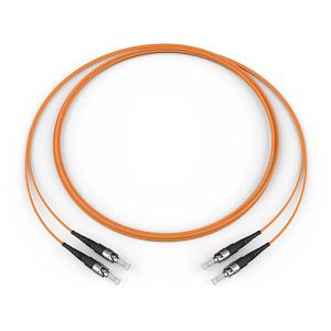 Corning 505002K5120005M | Fiber Optic Jumper, 2 F, ST compatible to ST compatible, Zipcord Cable, Riser, 2.0 mm legs