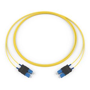 Corning 727202R5131001M | Standard SCUPC Duplex SM / Standard SCUPC Duplex SM, SMF, 2F, Zipcord Riser, Standard Yellow Jacket 1 Meters